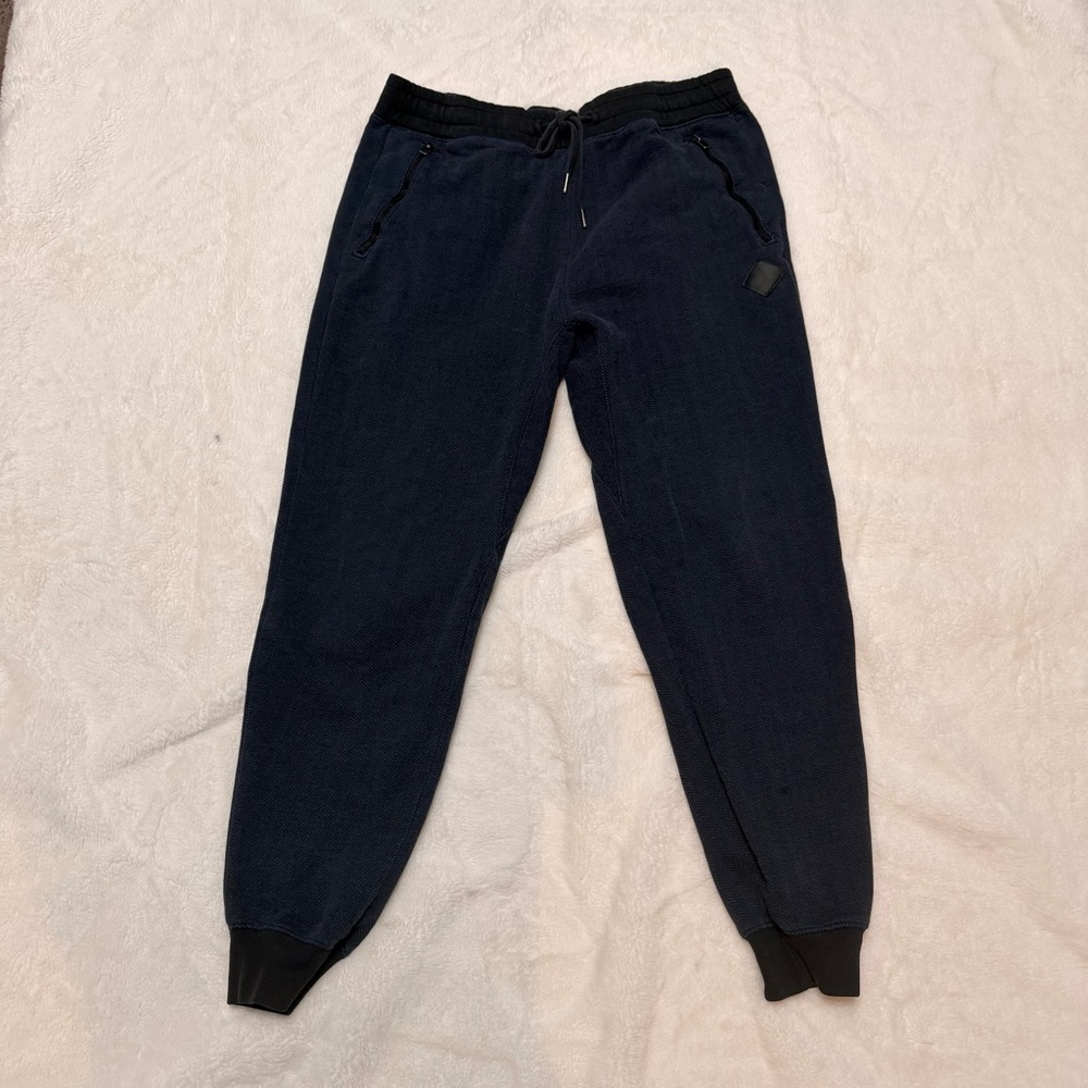 Hollister Navy Herringbone Joggers | Men’s Medium